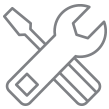 screwdriver and wrench icon